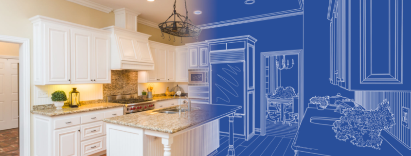 Kitchen design and blueprint