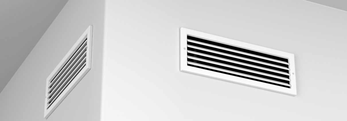 central air vents on a wall